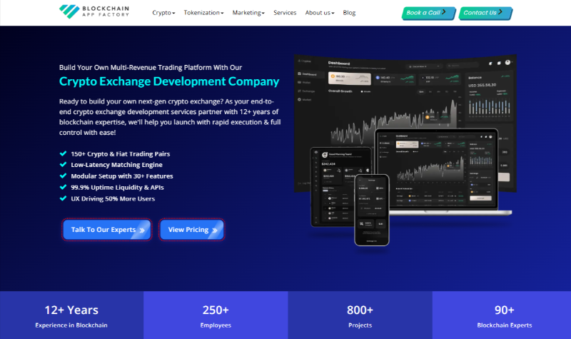 Blockchain App Factory crypto exchange development provider