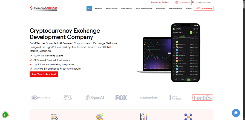 Suffescom Solutions crypto exchange platform development company