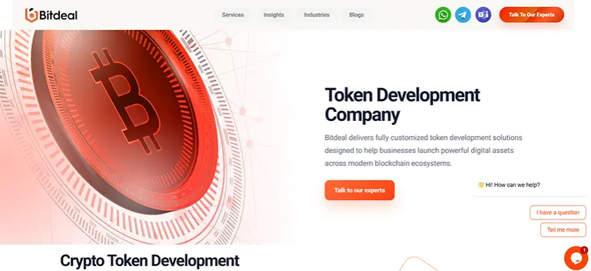 Bitdeal token development solutions for crypto exchange and blockchain businesses