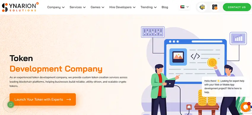 Synarion IT Solutions cryptocurrency development company for blockchain token services