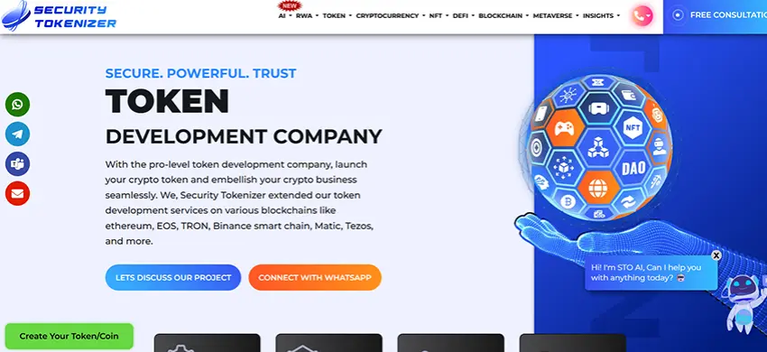 Security Tokenizer custom token development company offering secure blockchain token solutions