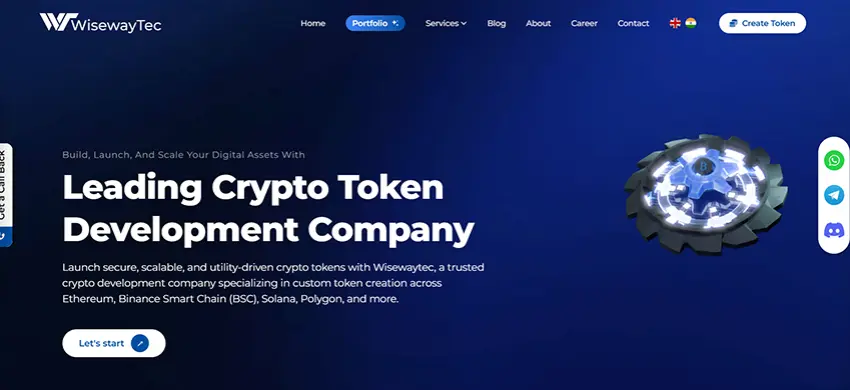 WisewayTec crypto token development services for blockchain and Web3 businesses
