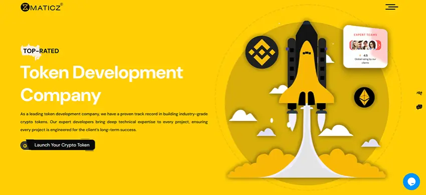 Maticz token development company helping businesses create crypto tokens