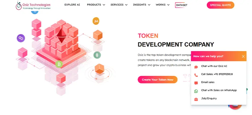 Osiz Technologies crypto token launch and blockchain development company