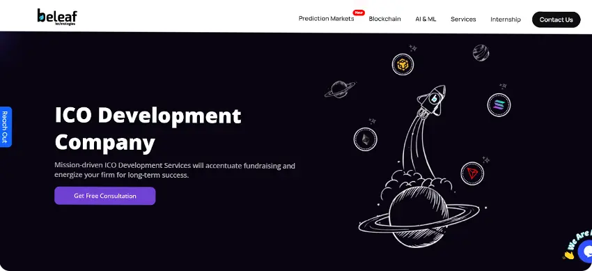 Beleaf Technologies blockchain development company delivering customized ICO fundraising platforms