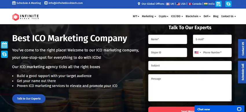 Infinite Block Tech ICO Marketing Agency