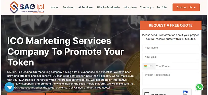 SAG IPL ICO Marketing Agency