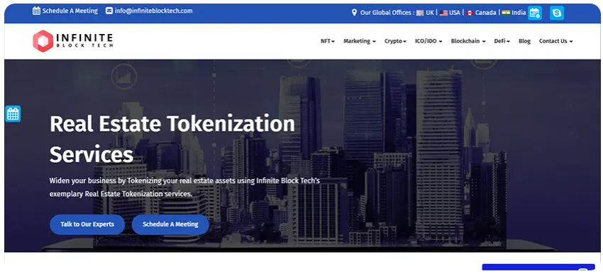 Infinite BlockTech real estate tokenization solution provider for real-world asset digitization