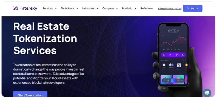 Interexy real estate tokenization development company for mobile-first blockchain platforms