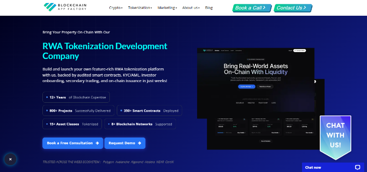 Blockchain App Factory RWA tokenization development company for asset tokenization platforms