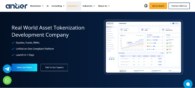 Antier real world asset token development company