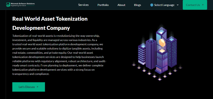 WebMobInfo real world asset tokenization solutions company