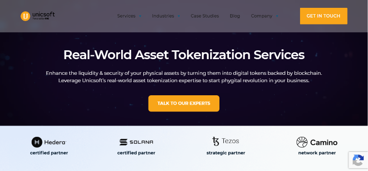 Unicsoft institutional RWA tokenization development company
